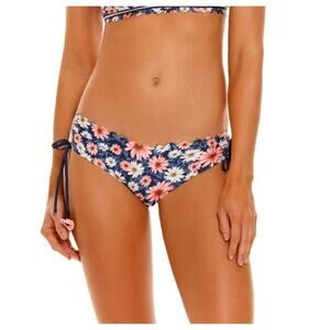Agua Bendita Ross Eda Bikini Bottom Floral Daisy Blue Size XL NWT